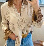 Mirabel Western Ruffle Blouse