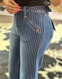 Cowboy Stitch Stripe Denim