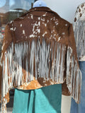 #40 Jaxnhull Cowhide Moto W/ Fringe - XLarge