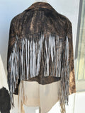 #36 Jaxnhull Cowhide Moto W/ Fringe - Large