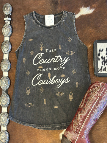 More Cowboys Aztec Tank