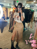 Sheridan Fringe Skirt - Tan