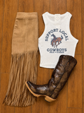 Sheridan Fringe Skirt - Tan