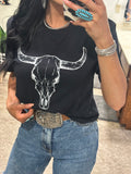 Vintage Longhorn Tee - Black