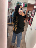 Black Boot Stitch Embroidered Vintage Jacket