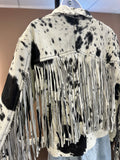 Cowhide Fringe Moto Jacket #4 - LARGE