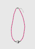 16' Pink Tube Beaded Necklace