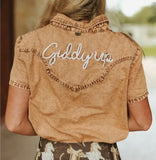 Giddy Up Denim Pearl Snap