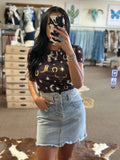 KanCan Cowgirl Shelby Denim Skirt