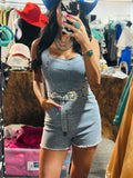 Am I Okay Rhinestone Romper