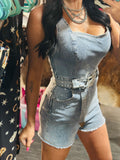 Am I Okay Rhinestone Romper