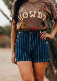 Howdy Retro Western Brown Tee