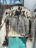 #49 Jaxnhull Cowhide Moto W/ Fringe - 2XL