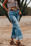 Bronco Straight Leg Cuffed Denim