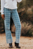 Cowgirl Bex Plaid Cuffed Denim