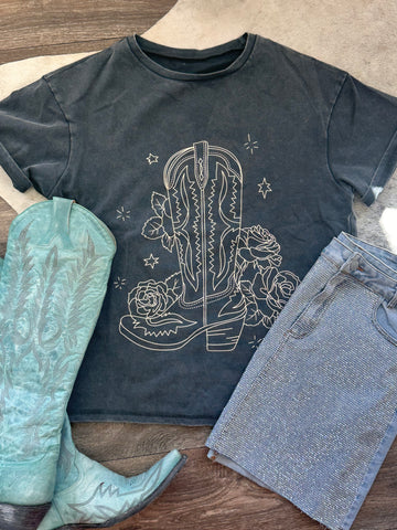 Wildflower Boot Graphic Tee