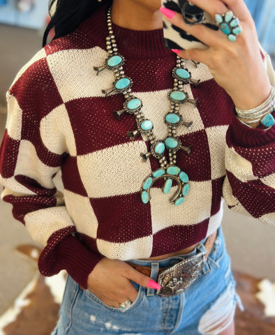 Hazer Checkered Sweater
