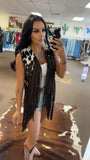 Waterfall Cowhide Fringe Vest