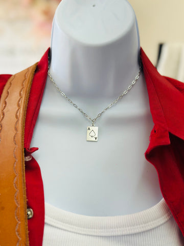 Ace of Spades Charm Necklace