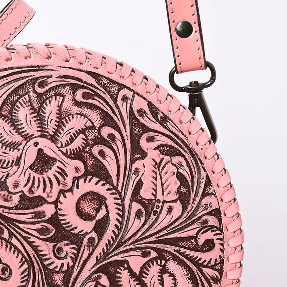 Dolly Pink Round Tooled Purse