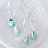 Turquoise Nugget Drop Earrings