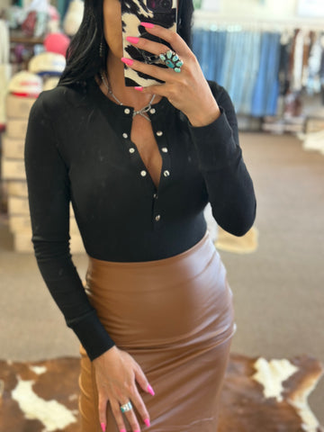 Classy Cowgirl Button Up Bodysuit