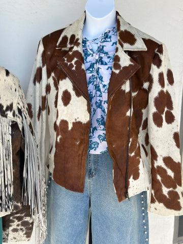 #50 Jaxnhull Cowhide Moto without Fringe - 2XL