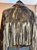 Cowhide Fringe Moto Jacket #6 - LARGE
