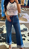 Cowboy Stitch Stripe Denim