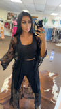 Western Print Lace Duster
