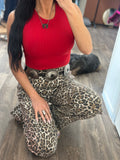 Luxe Leopard Wide Leg Denim