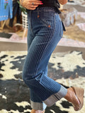 Cowboy Stitch Stripe Denim