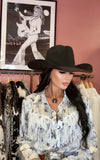 Rodeo Ranch Fringe Satin Blouse