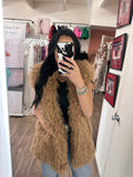 Renata Faux Fur Shortie Vest - Ginger