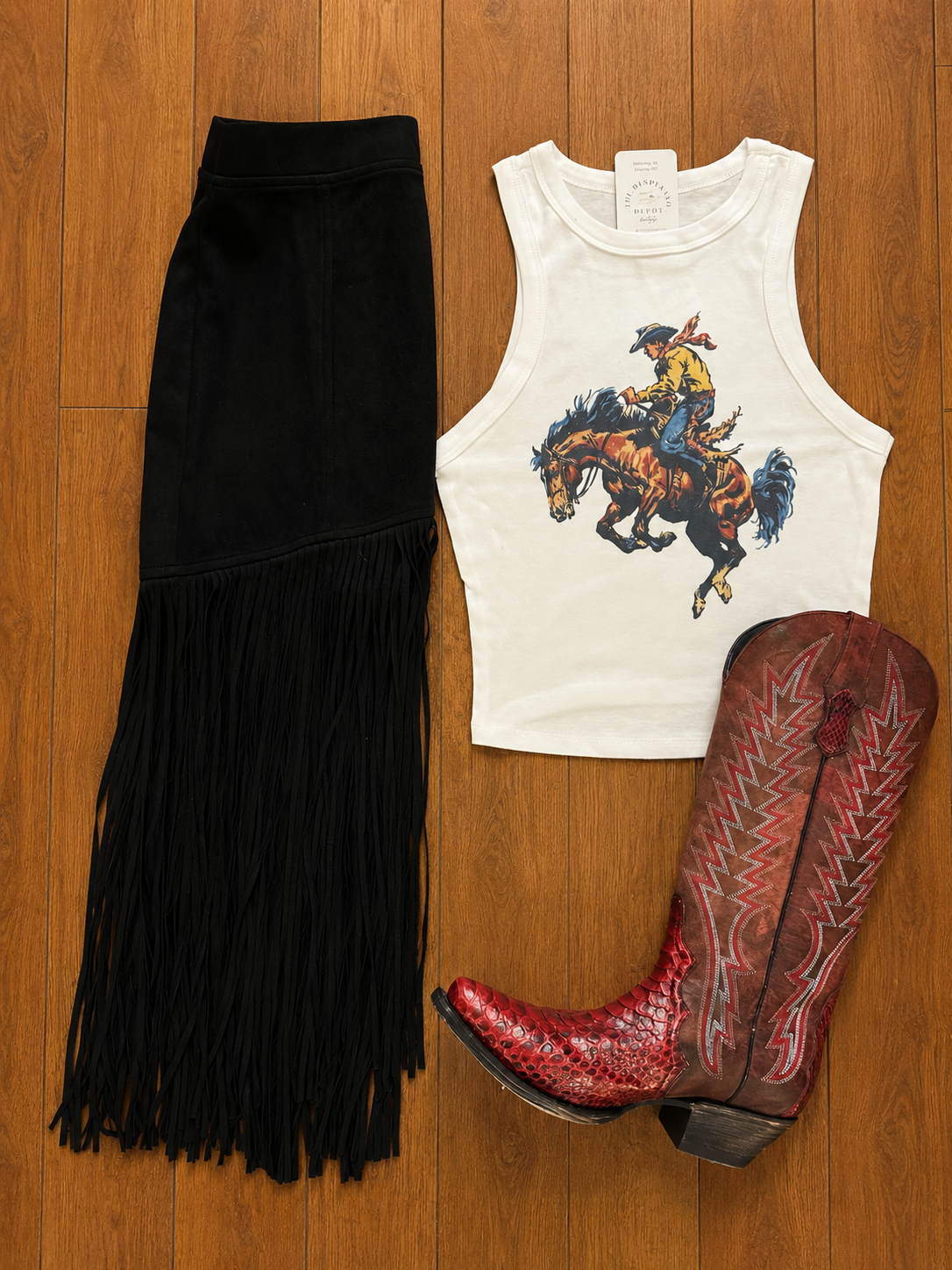 Sheridan Fringe Skirt - Black