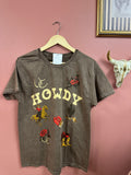 Howdy Retro Western Brown Tee