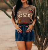 Howdy Retro Western Brown Tee