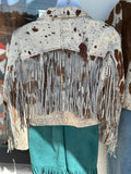 #45 Jaxnhull Cowhide Moto W/ Fringe - XLarge