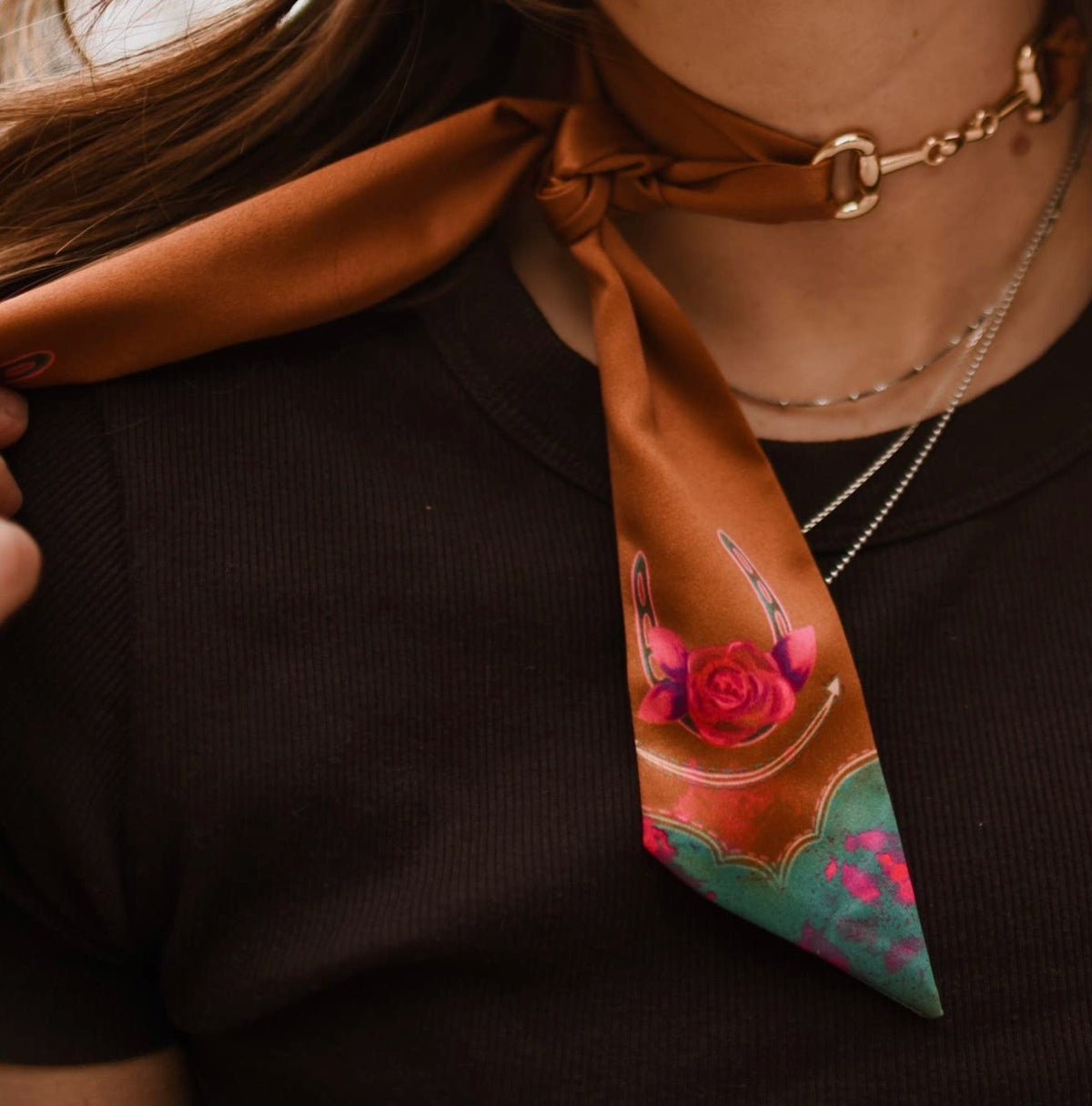 Snaffle Bit Twilly Scarf Slide - 3 Colors