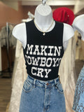 Makin' Cowboys Cry Tank - Black