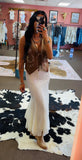 Horseshoe Embroidery Suede Vest