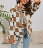 Checkered Sherpa Jacket