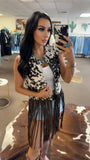 High Plains Fringe Cowhide Vest