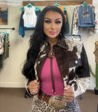 Small Cropped Cowhide Jacket - 1