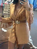 High Desert Honey Fringe Blazer