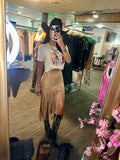 Sheridan Fringe Skirt - Tan