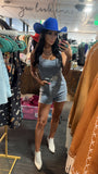 Am I Okay Rhinestone Romper