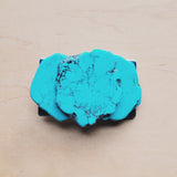 Triple Turquoise Slab Belt Buckle 906s