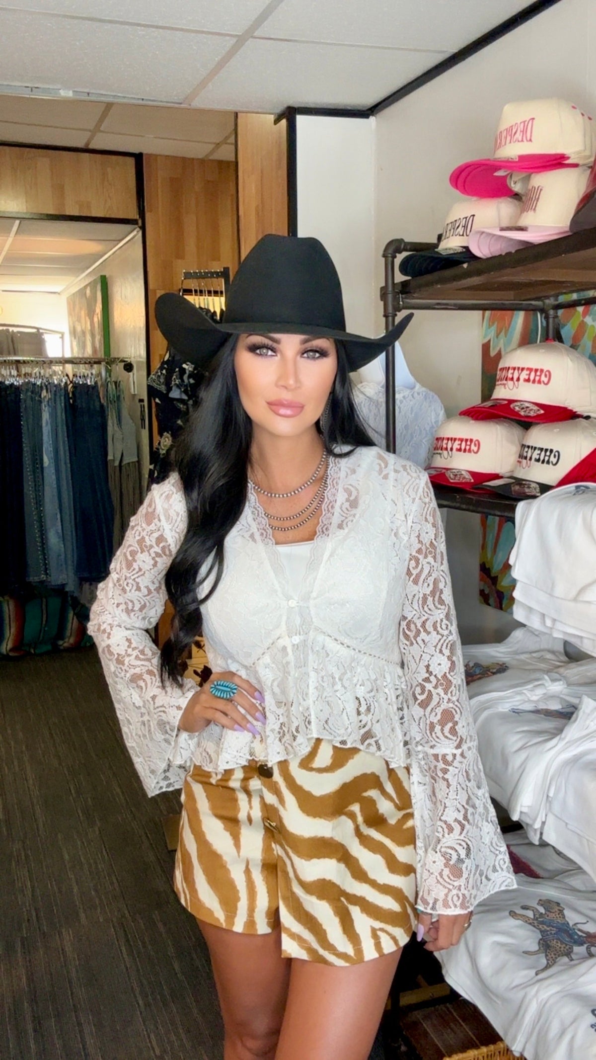 Cowgirl Cori Lace Top