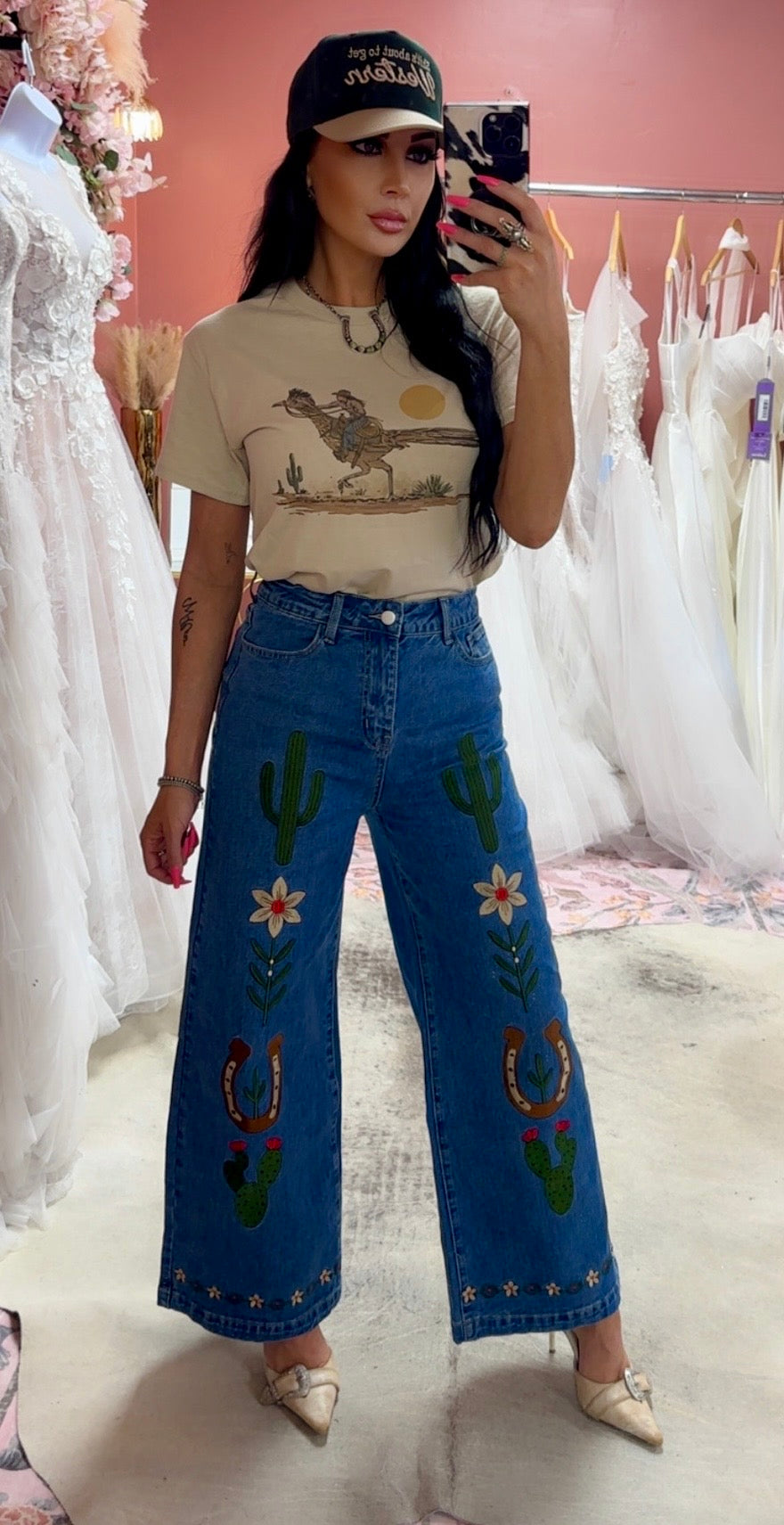 Cactus in Bloom Denim HOT SELLER